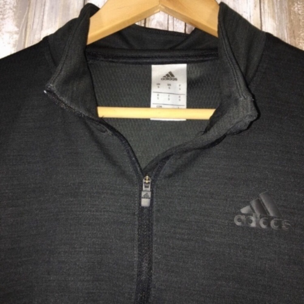 Adidas Black Loose Fit 3/4 Zip Jacket - Picture 4 of 5